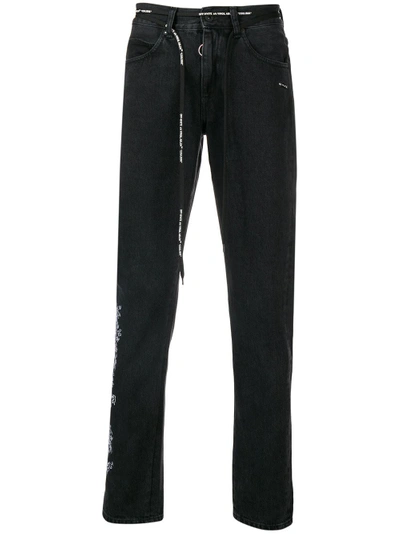 Shop Off-white Gothic Strap Jeans