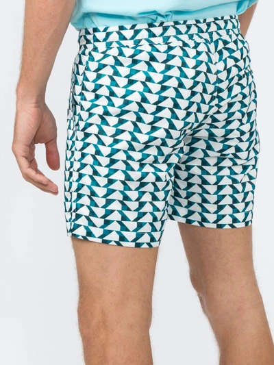 Shop Thorsun Titan-fit Blocks-print Swim Shorts