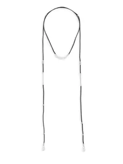 Shop Majorica Amazona 6-8mm Pearl Wraparound Necklace In Silver