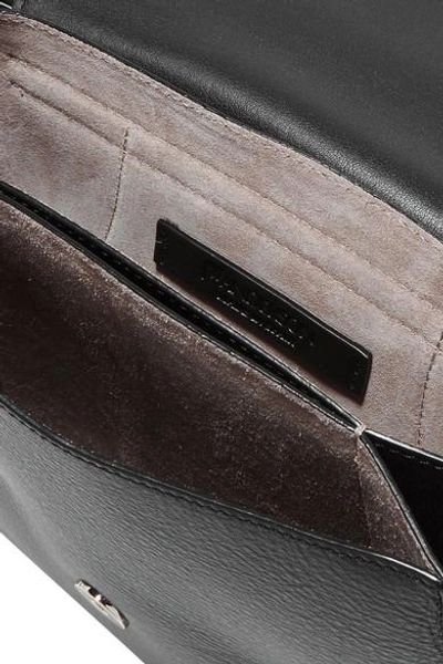 Shop Jw Anderson Disc Leather Shoulder Bag In Black