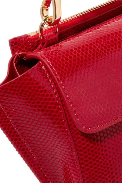Shop Wandler Hortensia Mini Lizard-effect Leather Shoulder Bag