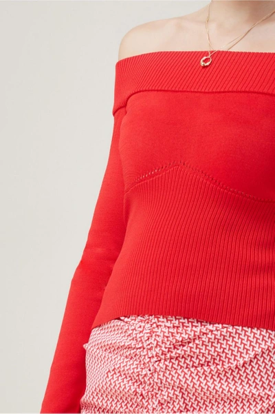 Shop Finders Keepers Earthbound Knit Top In Red