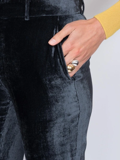 Shop Sies Marjan Willa Cropped Silk-blend Velvet Trousers
