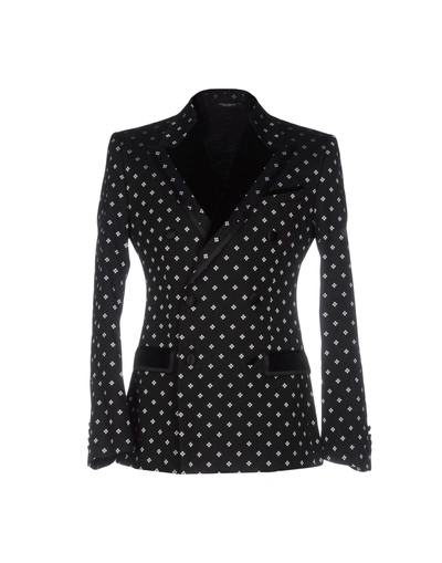 Shop Dolce & Gabbana Man Blazer Black Size 36 Cotton, Polyester, Silk