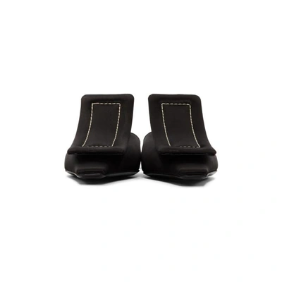 Shop Marni Black Satin Slippers In 00n99  Blac