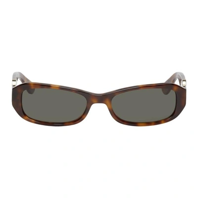 Shop Han Kjobenhavn Tortoiseshell 2650 Sunglasses In Amber