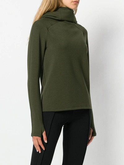 Shop Paco Rabanne Bodyline Hoodie Top - Green