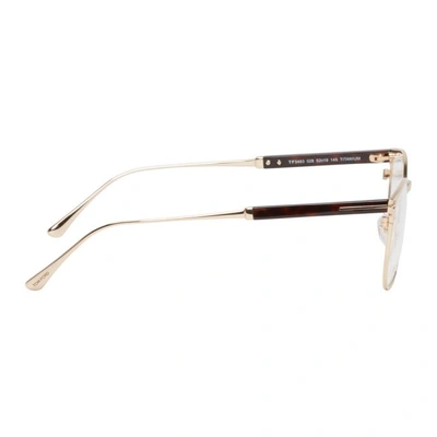 Shop Tom Ford Gold Titanium Tf-5483 Glasses In 028