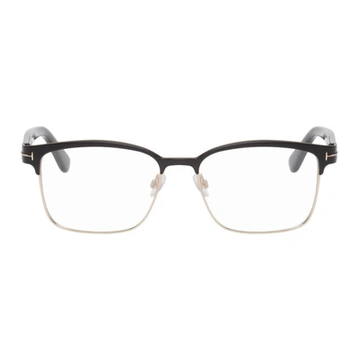 Shop Tom Ford Black And Gold Tf-5323 Glasses In 002