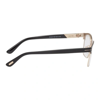 Shop Tom Ford Black And Gold Tf-5323 Glasses In 002