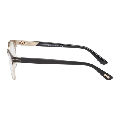 Shop Tom Ford Black And Gold Tf-5323 Glasses In 002