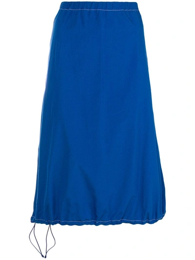 Shop Marni Toggle Hem Skirt - Blue