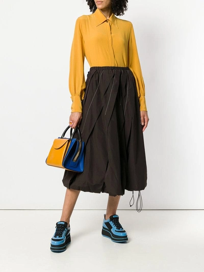 Shop Marni Pleated Skirt - Brown
