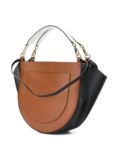 Shop Wandler Moon Shaped Hand Bag - Brown