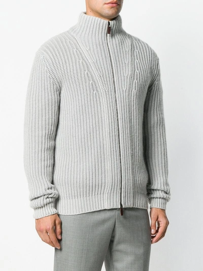 Shop Iris Von Arnim Zipped Sweatshirt - Grey