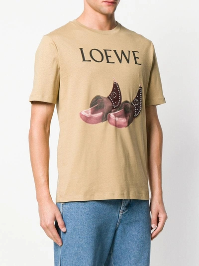 Shop Loewe Printed Logo T-shirt - Neutrals