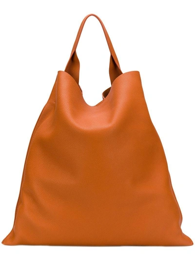 Shop Jil Sander Shopper Tote Bag In Yellow & Orange