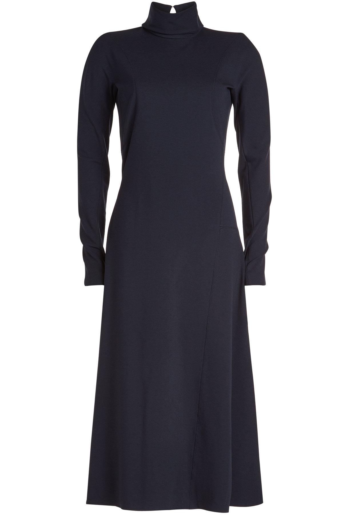 high neck jersey dress