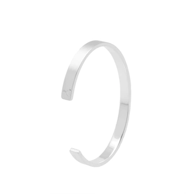 Shop Le Gramme Brushed Ribbon Bracelet In Silver