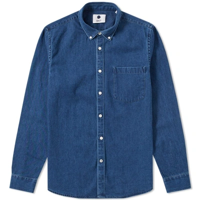 Shop Nn07 Falk Denim Shirt In Blue