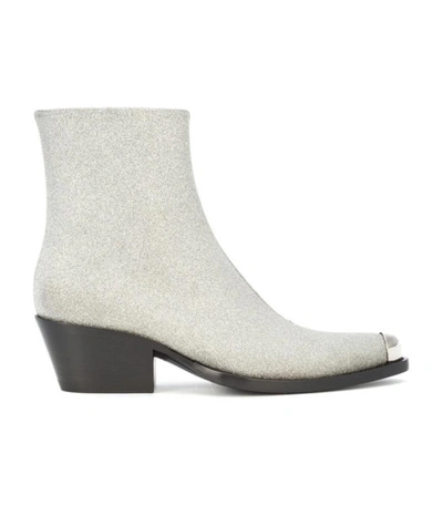 Shop Calvin Klein 205w39nyc Silver Tipped Ankle Boot
