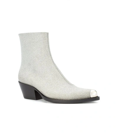 Shop Calvin Klein 205w39nyc Silver Tipped Ankle Boot