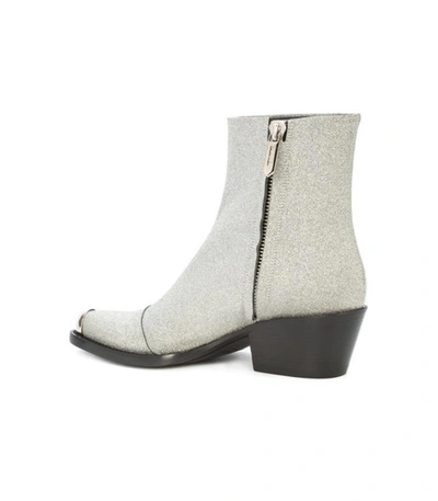 Shop Calvin Klein 205w39nyc Silver Tipped Ankle Boot