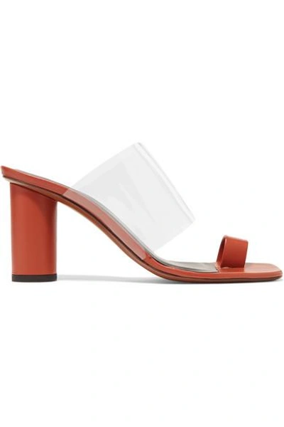 Shop Neous Chost Leather And Pvc Sandals In Tan