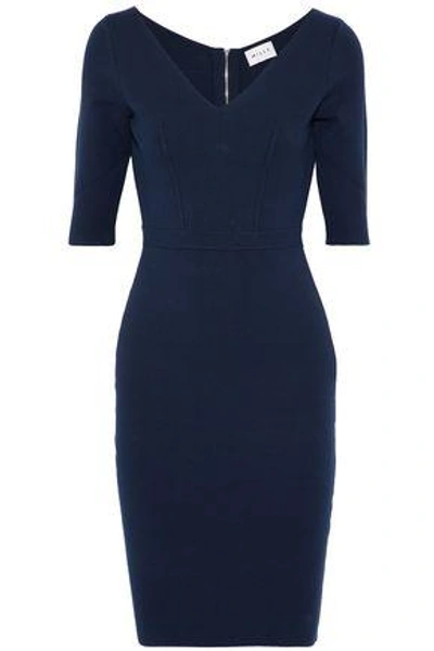 Shop Milly Claire Ponte Dress In Navy