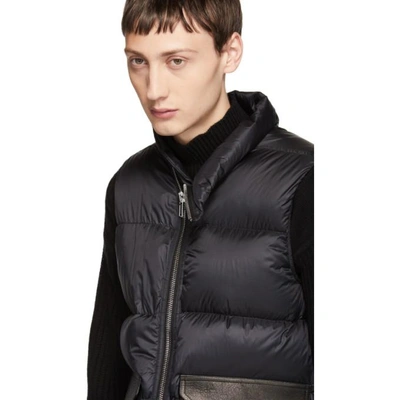 Shop Rick Owens Black Down Mollino Vest In 09 Black