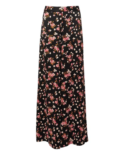 Shop A.l.c Seton Floral-print Wide-leg Silk Pants