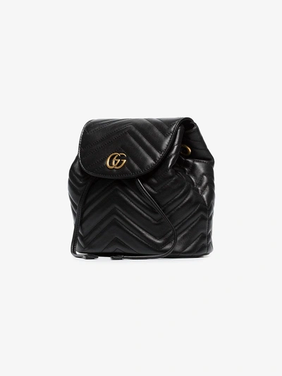 Shop Gucci 'gg Marmont' Rucksack In Black