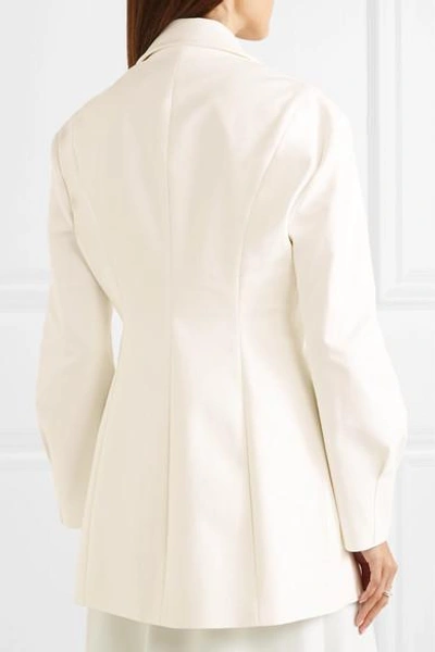 Shop Rejina Pyo Maja Cotton-blend Blazer In White