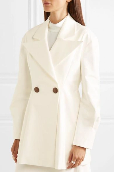 Shop Rejina Pyo Maja Cotton-blend Blazer In White