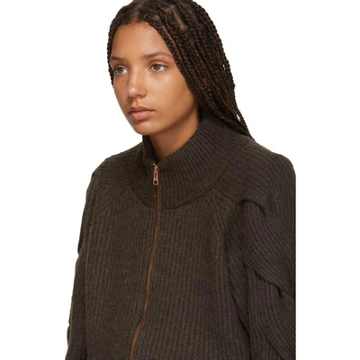 Shop See By Chloé See By Chloe Brown Bomber Sweater In 227 Full Br
