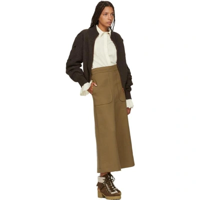 Shop See By Chloé See By Chloe Brown Bomber Sweater In 227 Full Br