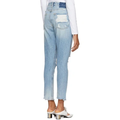 Shop Frame Blue Rigid Re-release Le Original Jeans In Watermark