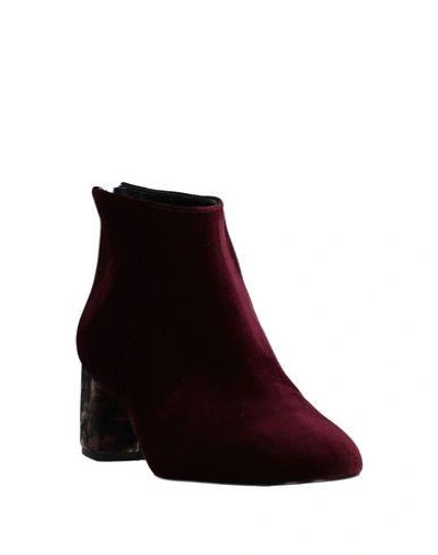 Shop Anna F. Ankle Boots In Maroon