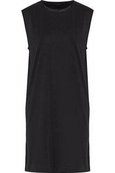 Shop Rag & Bone Woman Satin-trimmed Jersey Mini Dress Black