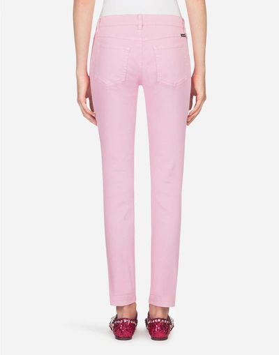 Shop Dolce & Gabbana Pretty-fit Jeans In Stretch Cotton In Pink