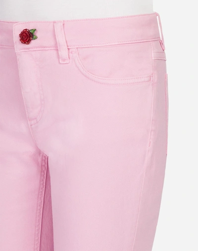 Shop Dolce & Gabbana Pretty-fit Jeans In Stretch Cotton In Pink