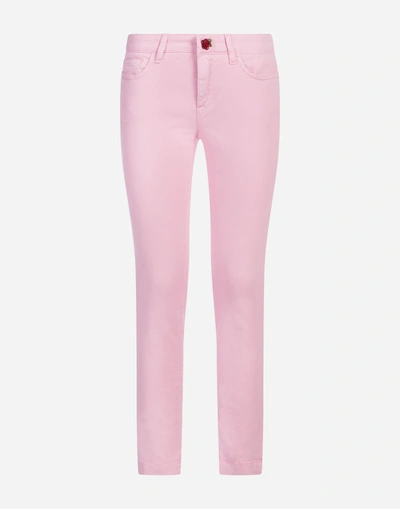 Shop Dolce & Gabbana Pretty-fit Jeans In Stretch Cotton In Pink