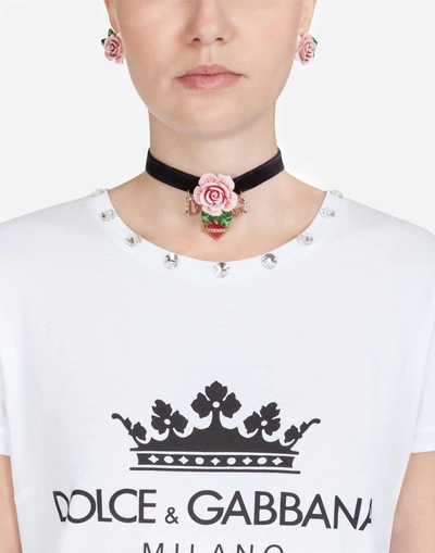 Shop Dolce & Gabbana Cotton T-shirt In White