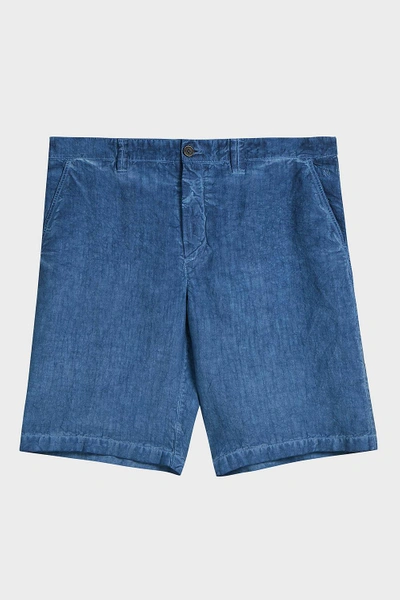 120% Lino Linen Shorts In Blue
