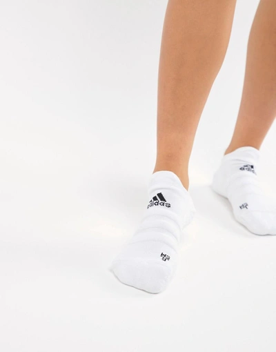 Shop Adidas Originals Adidas Alphaskin Running Socks In White - White