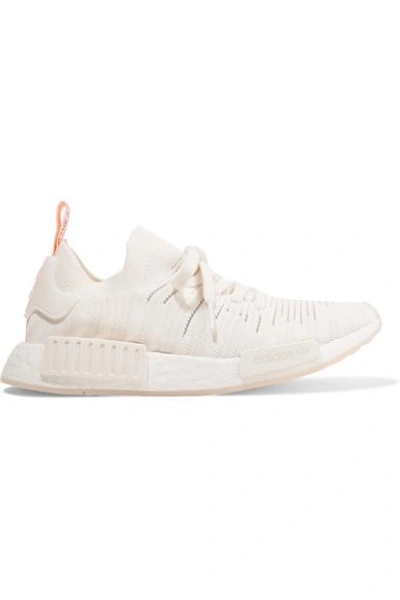 Shop Adidas Originals Nmd R1 Stlt Rubber-trimmed Primeknit Sneakers In White