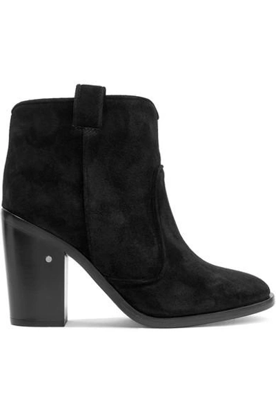 Shop Laurence Dacade Nico Suede Ankle Boots In Black