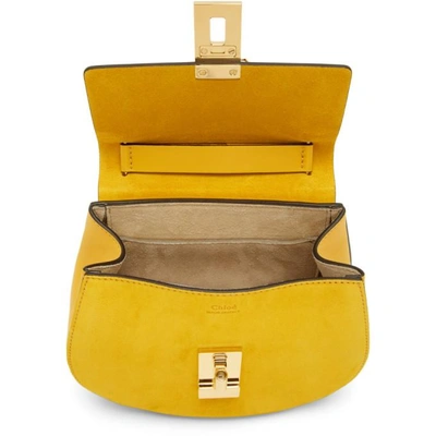 Shop Chloé Chloe Yellow Mini Drew Bag In 776 Darkoch