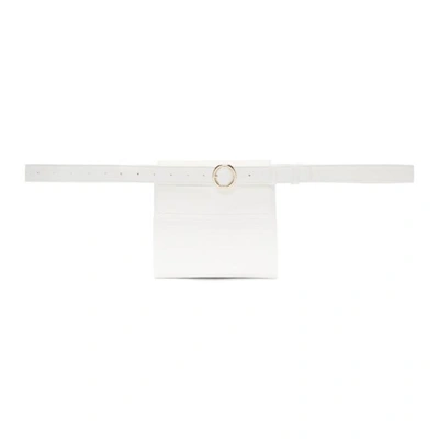 Shop Jil Sander White Mini Belt Pouch In 113 White