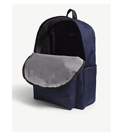 Shop Herschel Supply Co . Peacoat Dark Blue Woven Classic Canvas Backpack
